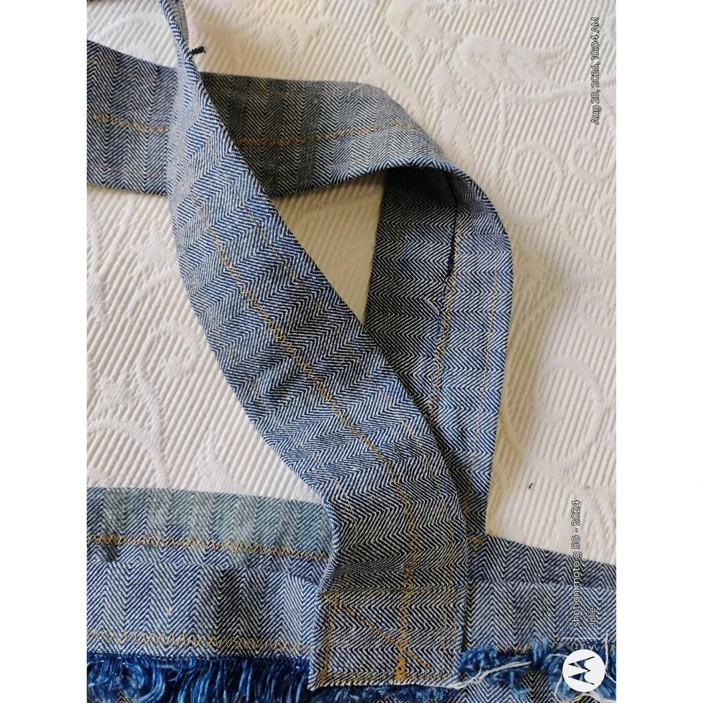 Denim Patchwork Tote Bag Applique Reclaimed Fabric Oversized Boho Handbag